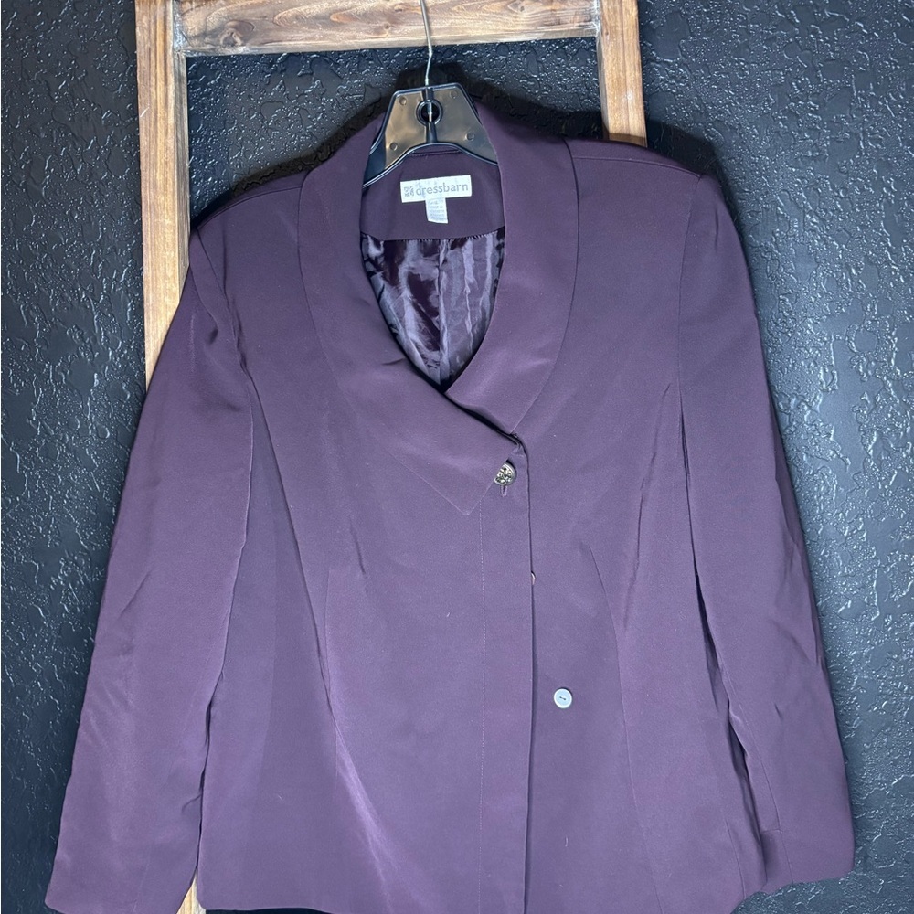 Dressbarn Women's Purple Blazer Jacket